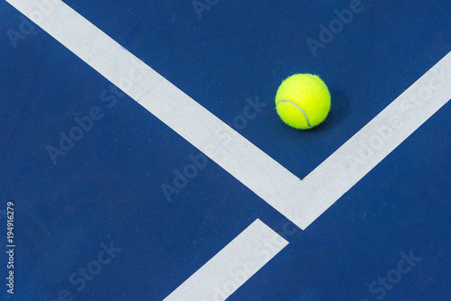 Tennis ball on the corner of court © pomphotothailand