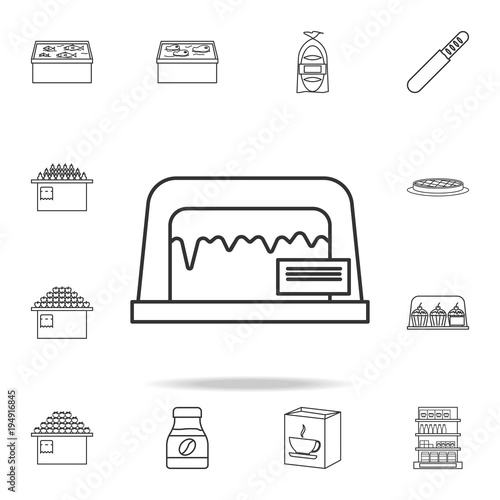 cake on sale icon. Detailed set of shops and hypermarket icons. Premium quality graphic design. One of the collection icons for websites, web design, mobile app