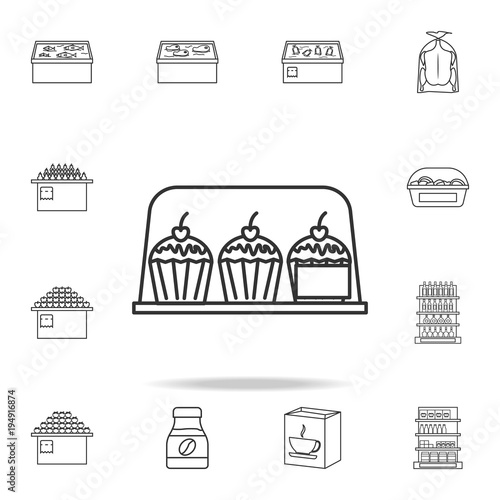 cake in a glass on sale icon. Detailed set of shops and hypermarket icons. Premium quality graphic design. One of the collection icons for websites, web design, mobile app
