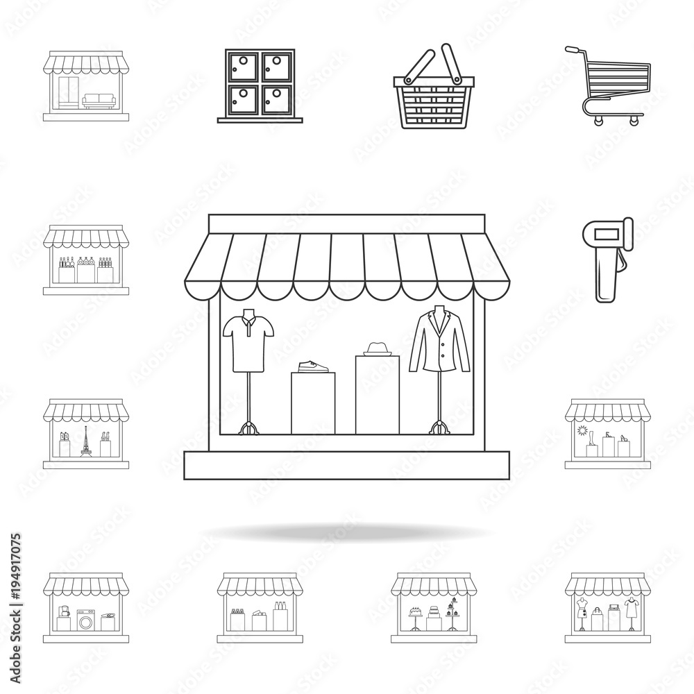 menswear shop icon. Detailed set of shops and hypermarket icons. Premium quality graphic design. One of the collection icons for websites, web design, mobile app
