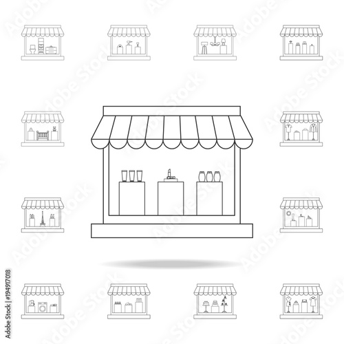 cosmetics store icon. Detailed set of shops and hypermarket icons. Premium quality graphic design. One of the collection icons for websites, web design, mobile app