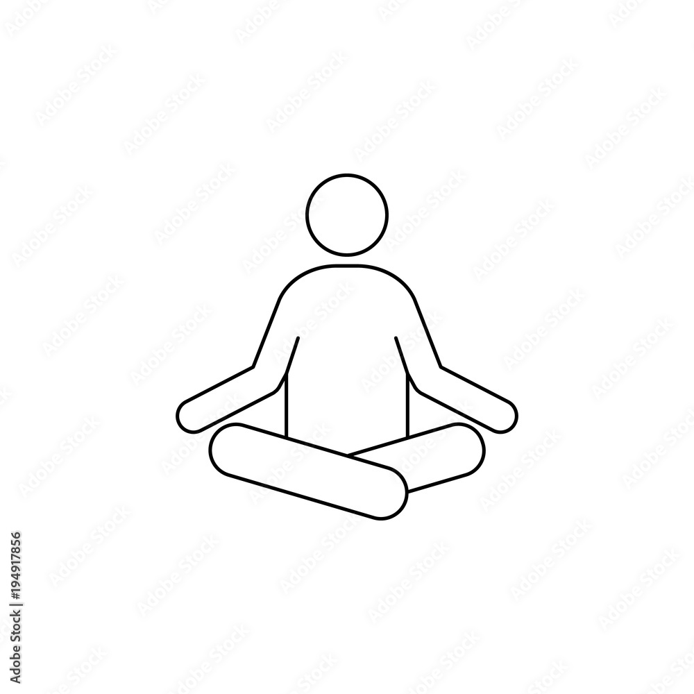 meditation icon. Element of camping and outdoor recreation for mobile concept and web apps. Thin line icon for website design and development, app development. Premium icon meditation icon. Element of camping and outdoor recreation for mobile concept and web apps. Thin line icon for website design and development, app development. Premium icon