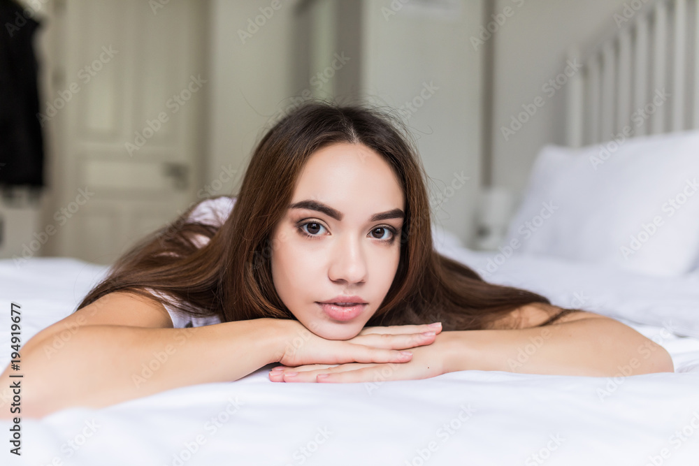 Close up morning portrait of smiling pretty woman sensual fresh happy face, positive emotions. Close up morning portrait of smiling pretty woman sensual fresh happy face, positive emotions.