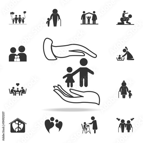 family care icon. Detailed set of family icons. Premium quality graphic design. One of the collection icons for websites, web design, mobile appfamily