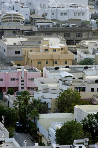 Top View of Residential Villas in Riyadh City, Saudi Arabia
