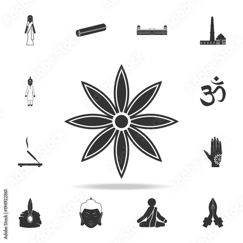 cinnamon flower icon. Detailed set of Indian Culture icons. Premium quality graphic design. One of the collection icons for websites, web design, mobile app