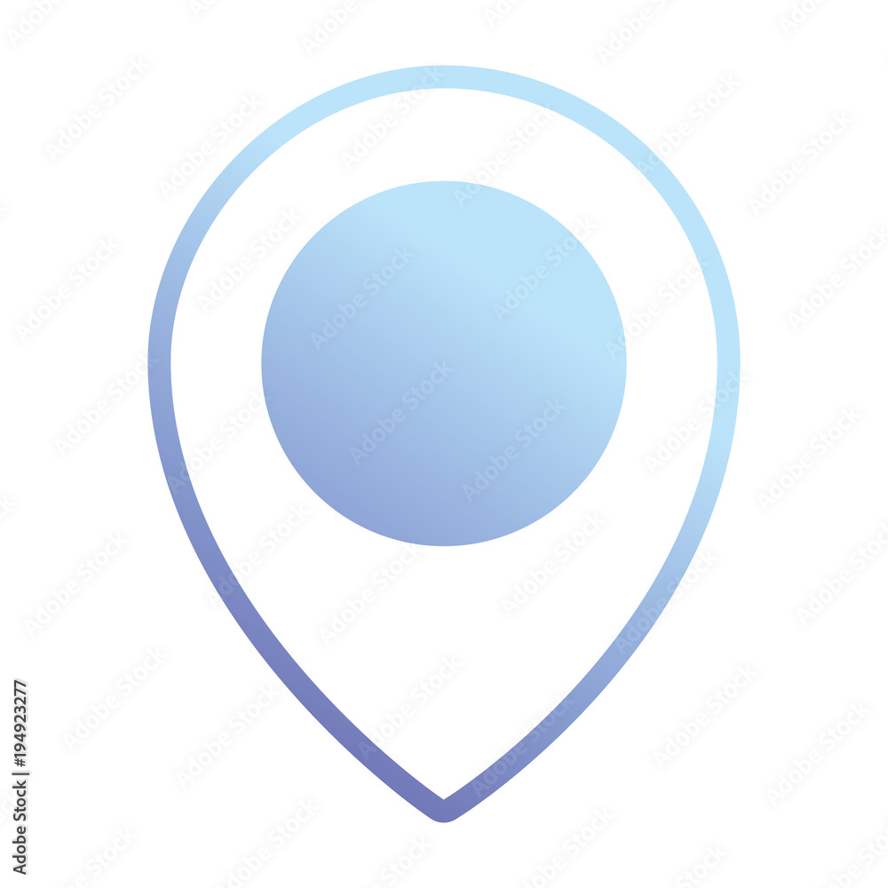 location pin icon over white background colorful design vector illustration