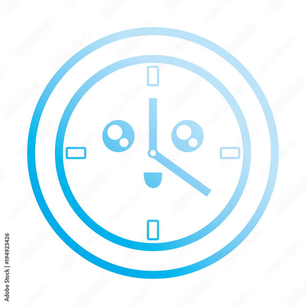 kawaii clock icon over white background colorful design vector illustration kawaii clock icon over white background colorful design vector illustration