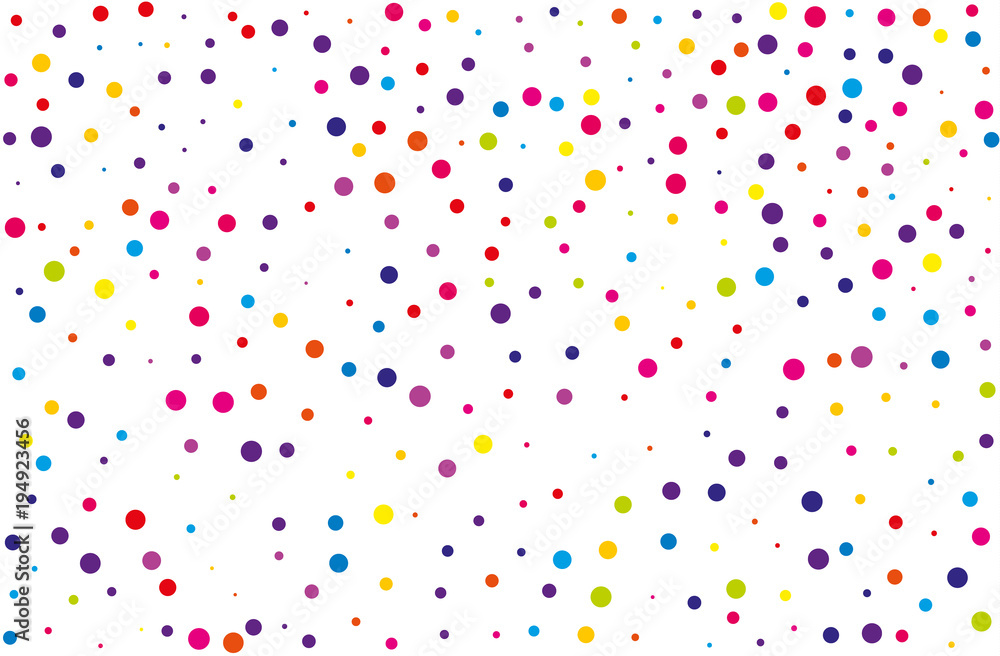 Festival pattern with color round glitter, confetti. Random, chaotic polka dot. Bright background Vector illustration. Festival pattern with color round glitter, confetti. Random, chaotic polka dot. Bright background Vector illustration.