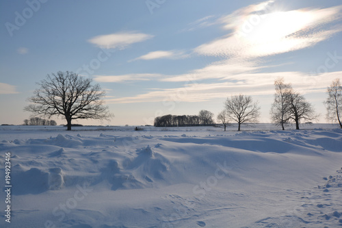 Schneeverwehungen auf Rügen, Altkamp, Putbus
