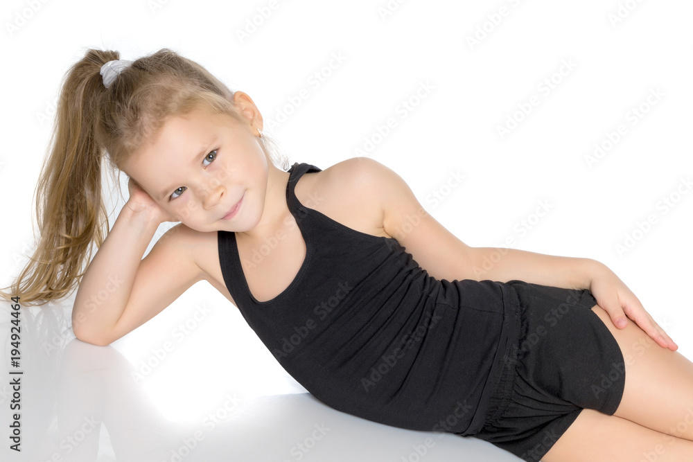 The little girl thinks. The little girl thinks.