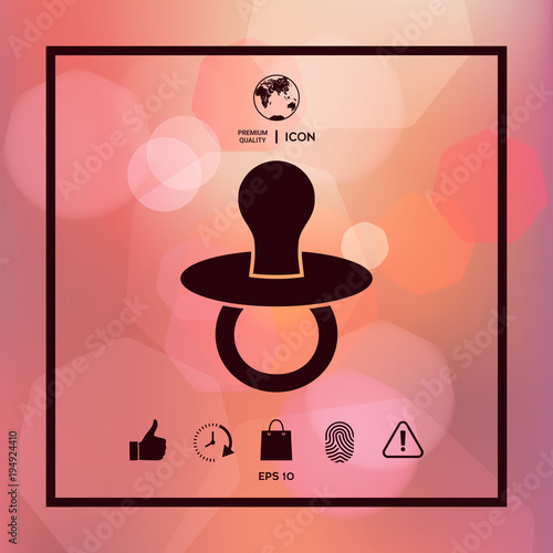 Baby pacifier -  icon