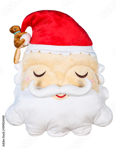 Santa Clause face with beard and hat