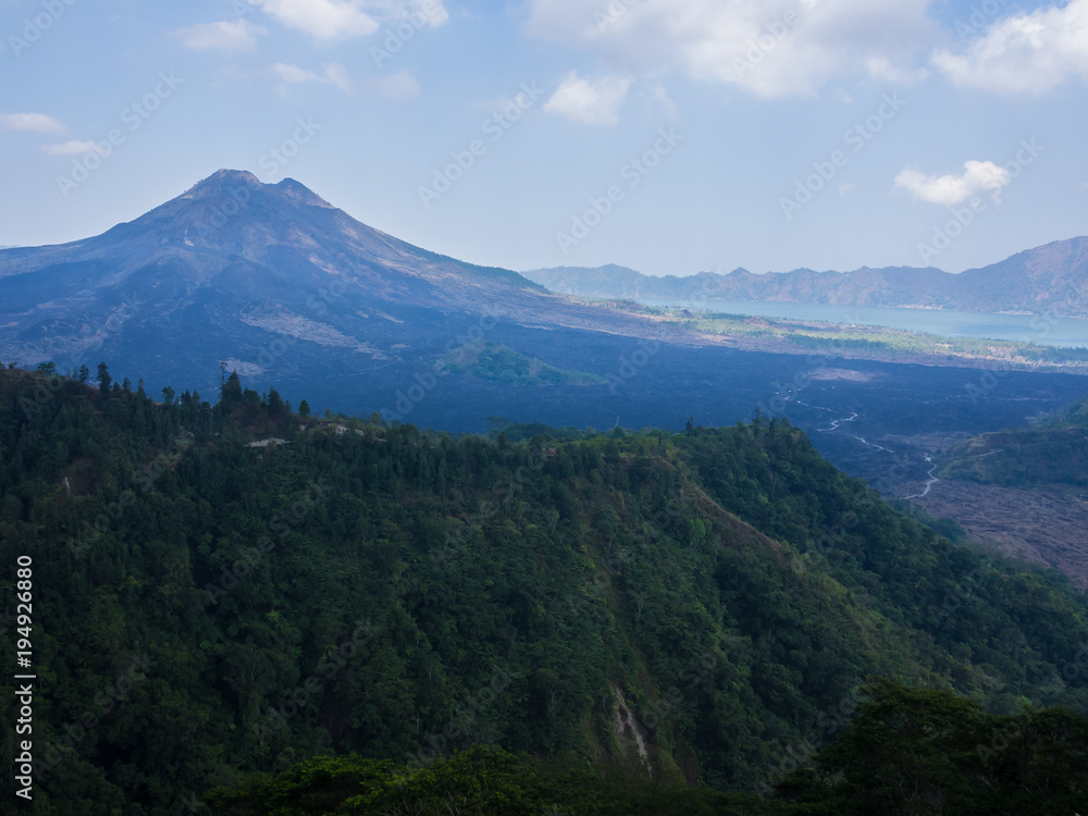 Bali volcano, Agung mountain from Kintamani in Bali