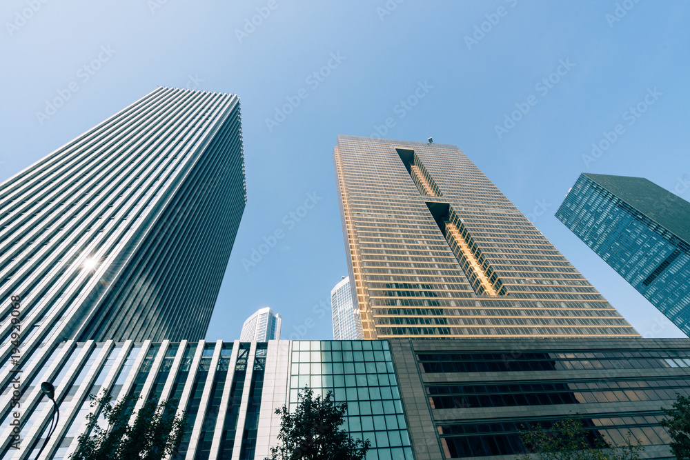 architectural complex against sky in downtown city, china architectural complex against sky in downtown city, china