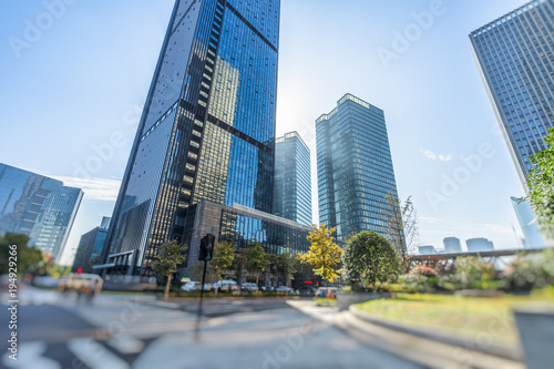 city scene of the financial district, china.