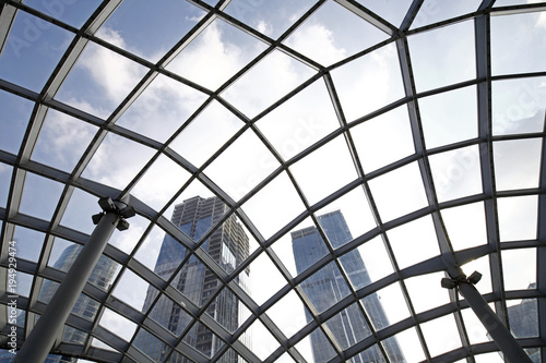 Steel structure geometry construction as the background