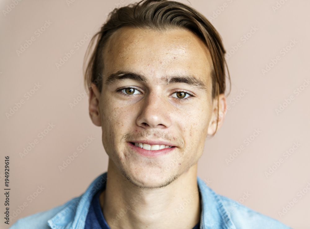 Fototapeta premium Portrait of cheerful Caucasian man