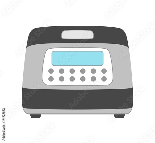Multicooker icon isolated. Household appliance. Electric kitchen multicooker for food. Flat style. Vector illustration.