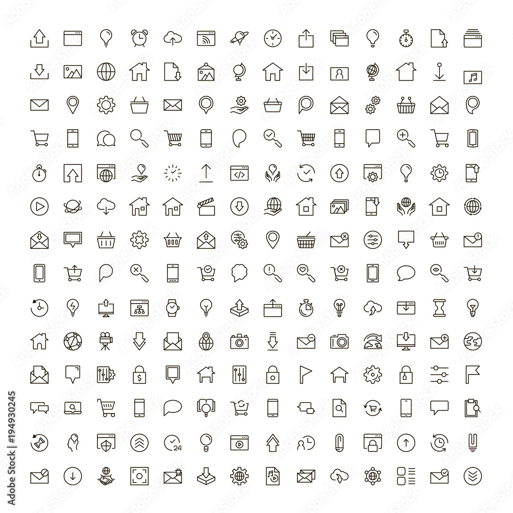 Flat line icon Flat line icon