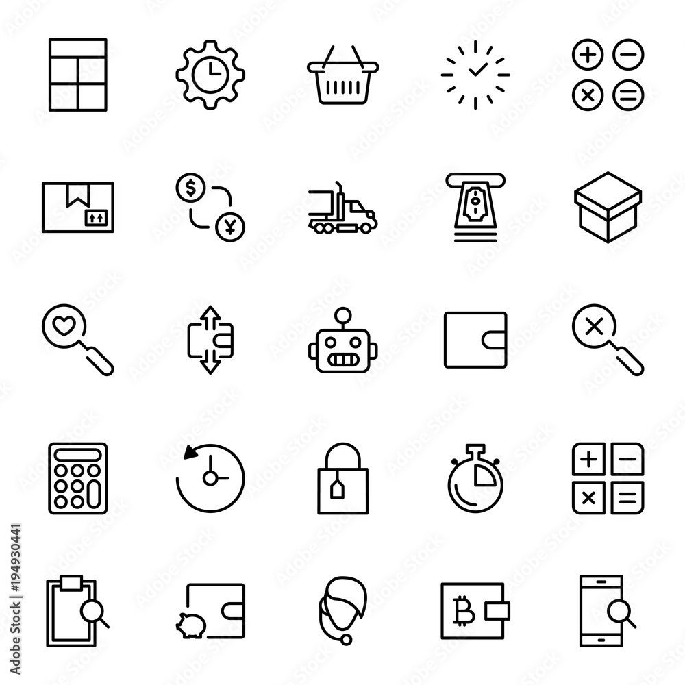 Fototapeta premium Online store flat icon