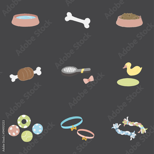 Illustration of pet stuff icon