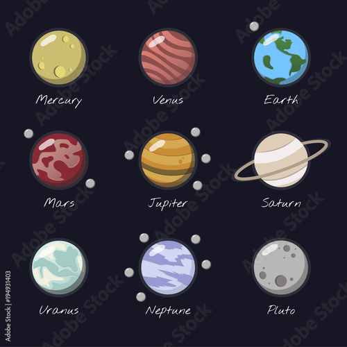 Illustration of solar system