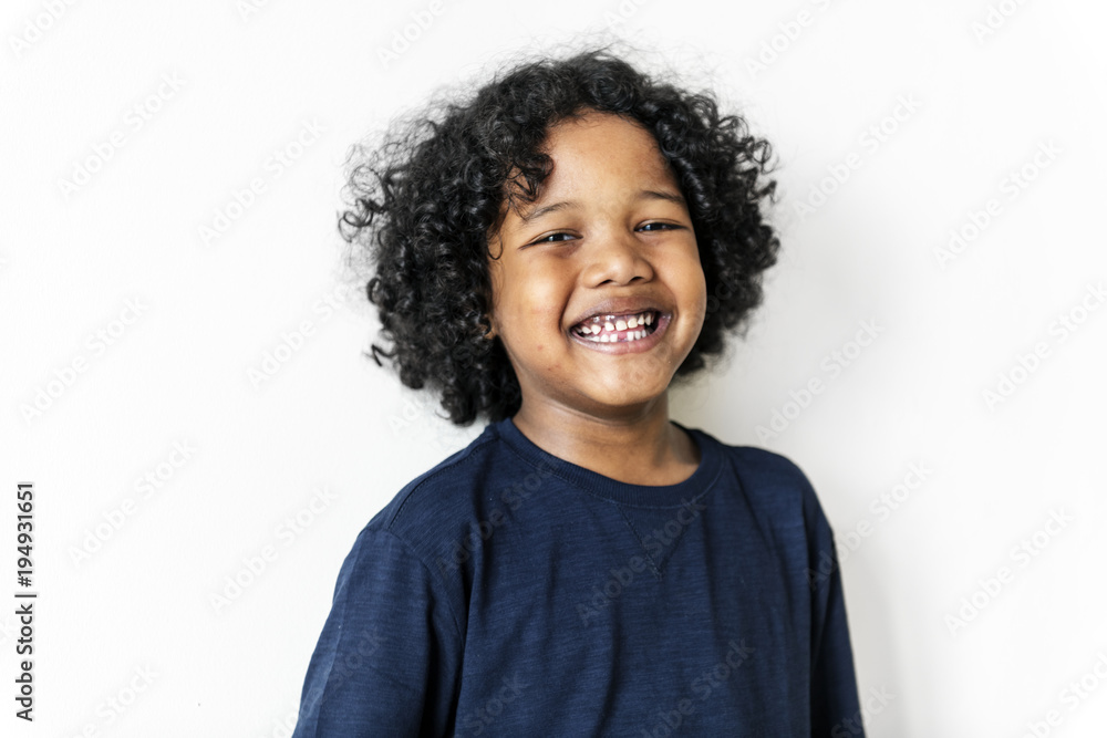 Portriat of young cheerful black boy Portriat of young cheerful black boy