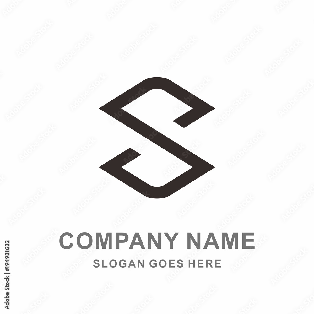 Obraz premium Monogram Letter S Geometric Square Circle Architecture Interior Construction Business Company Stock Vector Logo Design Template