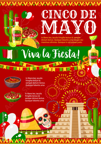 Cinco de Mayo Mexican vector greeting card