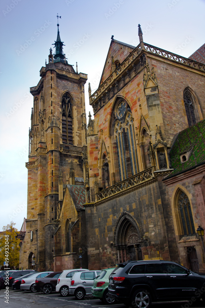 The Saint Martin's Cathedral (Eglise Saint Martin) in Colmar France