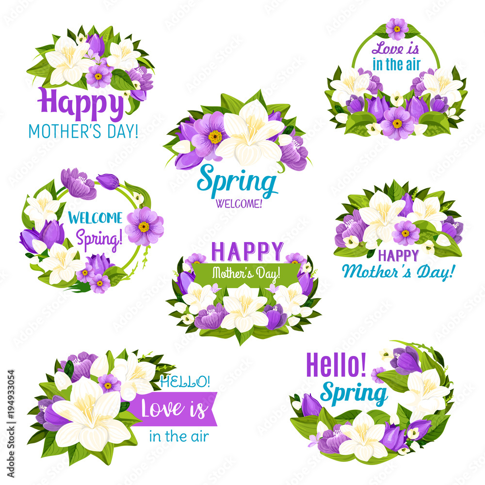 Spring season and Mother Day holiday flower icon