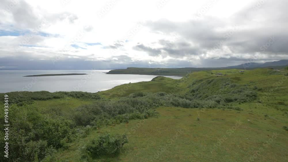 Green scenery on the coastline of Scotland Green scenery on the coastline of Scotland