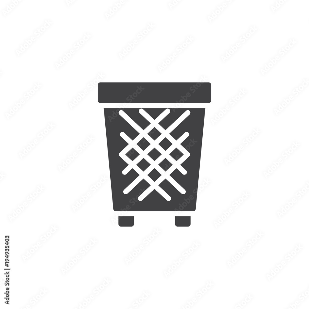 Trash bin vector icon. filled flat sign for mobile concept and web design. Recycle bins simple solid icon. Symbol, logo illustration. Pixel perfect vector graphics Trash bin vector icon. filled flat sign for mobile concept and web design. Recycle bins simple solid icon. Symbol, logo illustration. Pixel perfect vector graphics