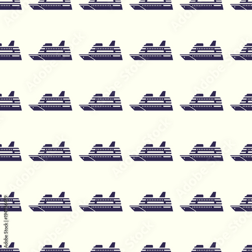 Sea transport vector illustration on a seamless pattern background