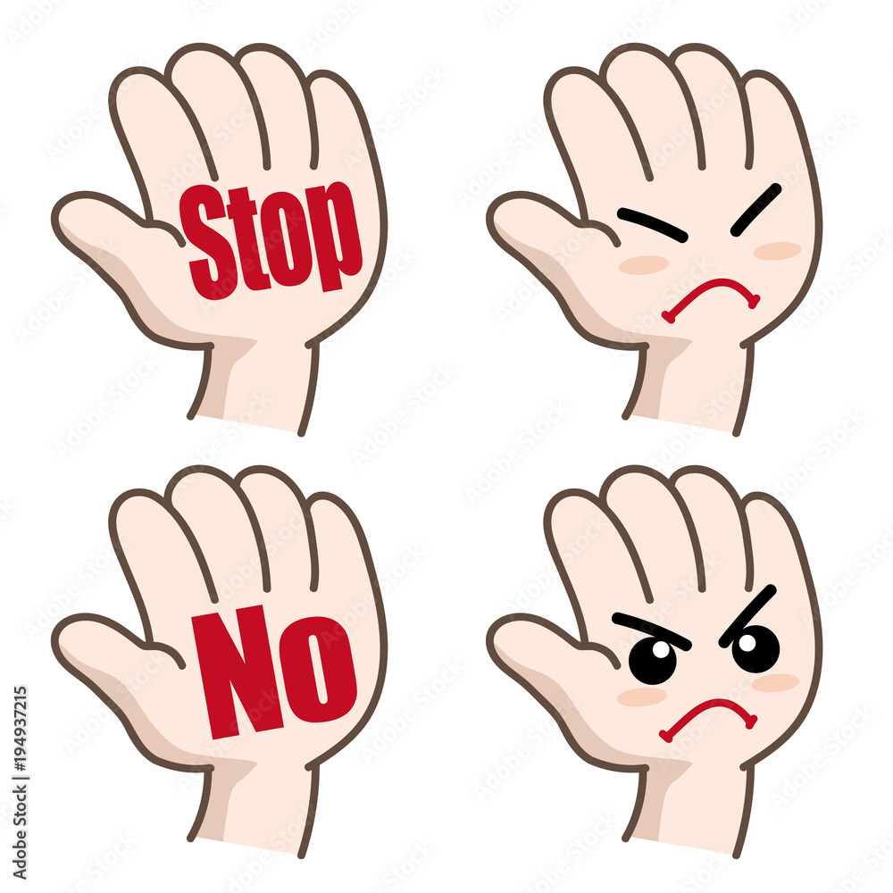 ハンドサイン 禁止 絵文字 Stock Vector Adobe Stock