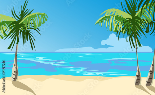 ocean coast. vector illustration