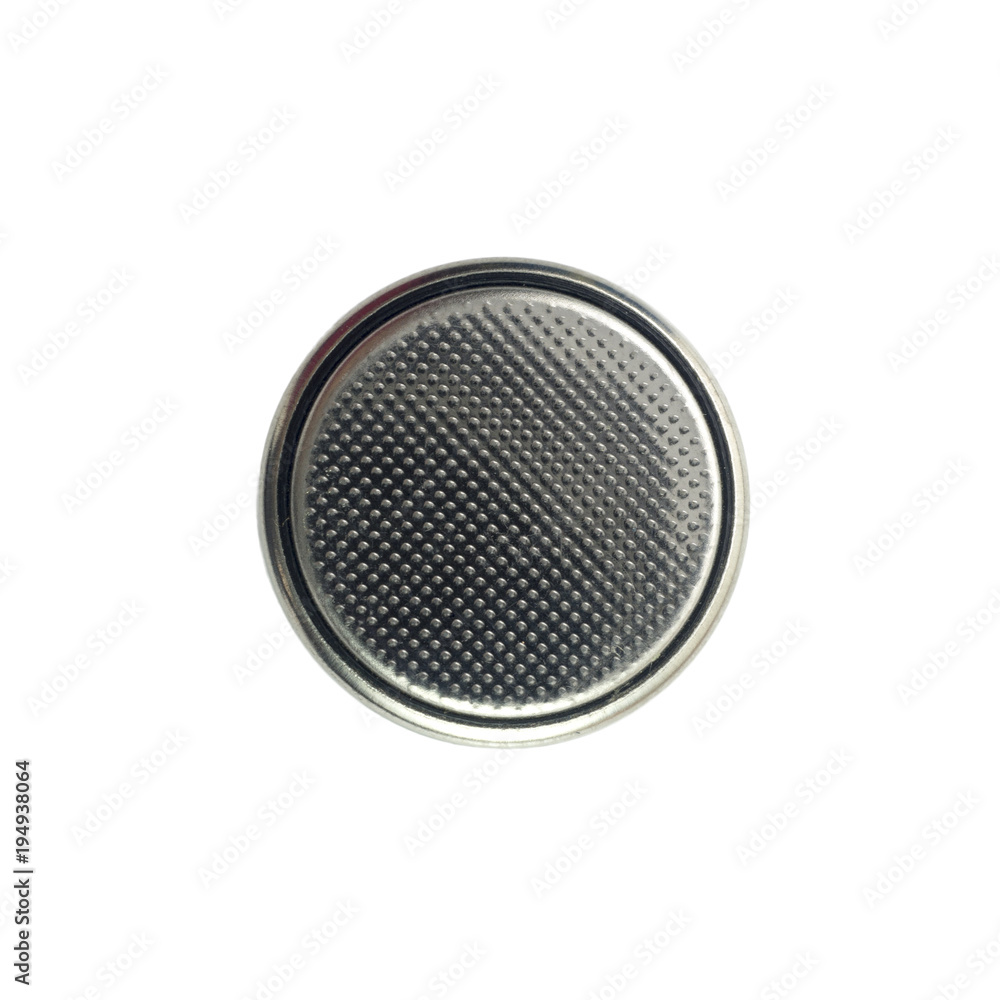 Closeup button cell battery or or coin cell Closeup button cell battery or or coin cell