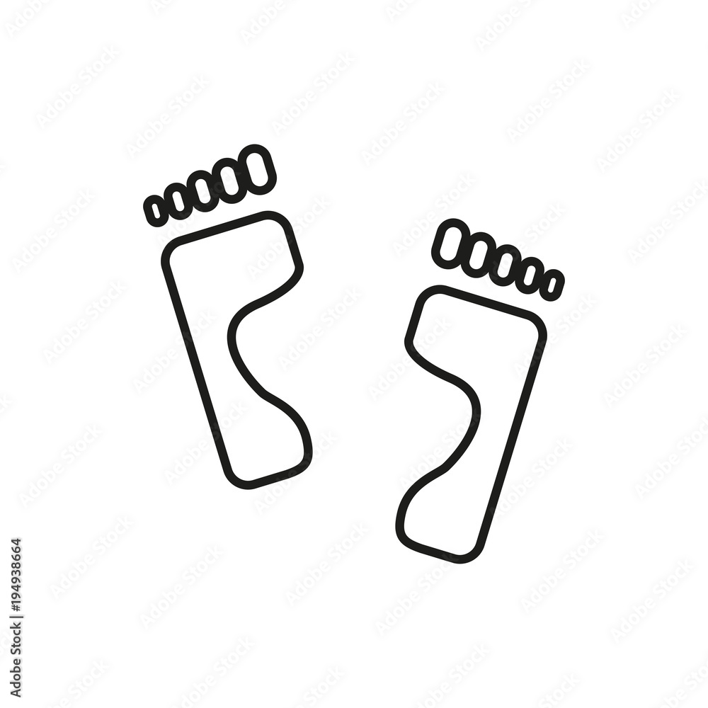 Foot Print Adventure Thin Line Icon Symbol Illustration Design Foot Print Adventure Thin Line Icon Symbol Illustration Design