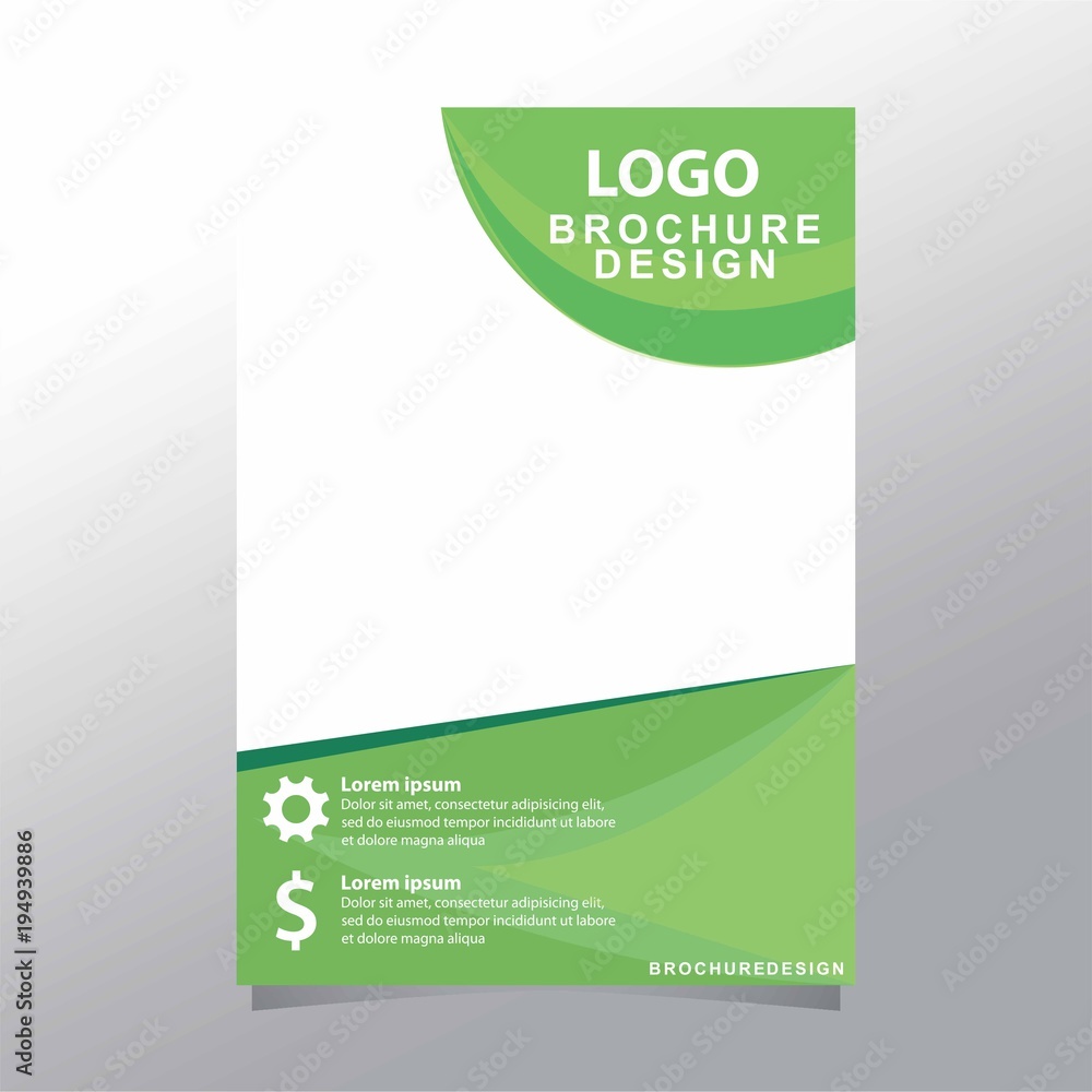 Vector flyer template design for business brochure
