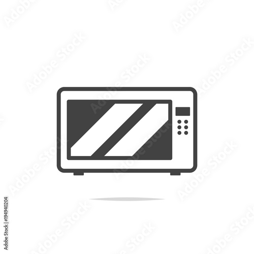 Microwave icon vector isolated