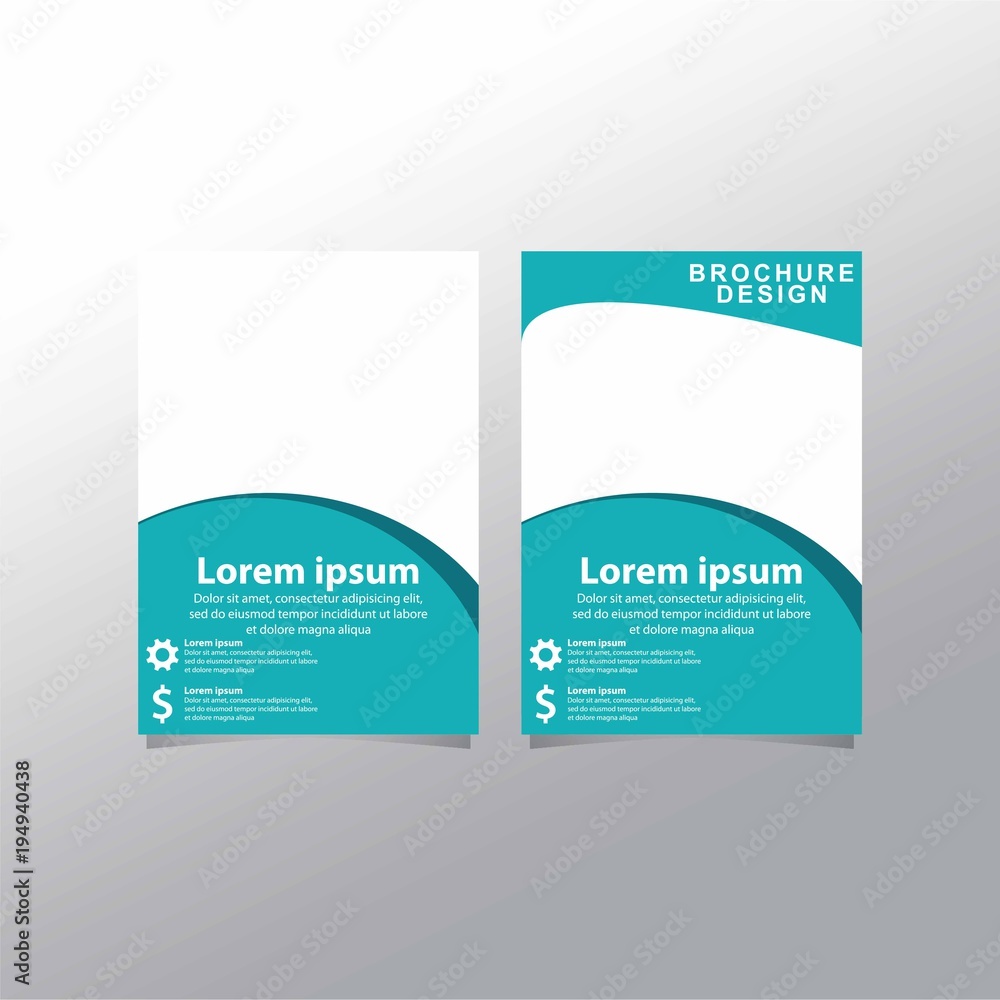 Vector flyer template design for business brochure
