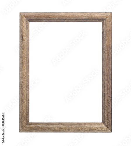 Vintage photo frame on white background