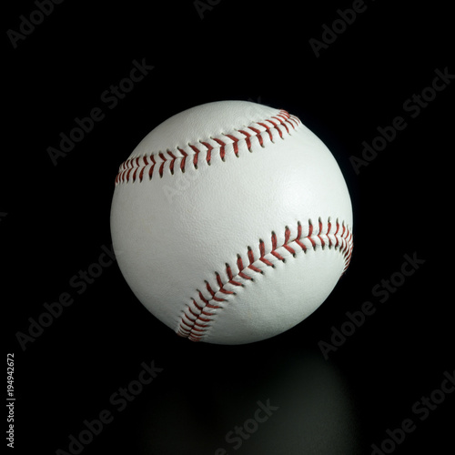 baseball ball on black background.