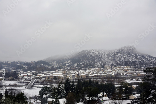 Anduze under the snow