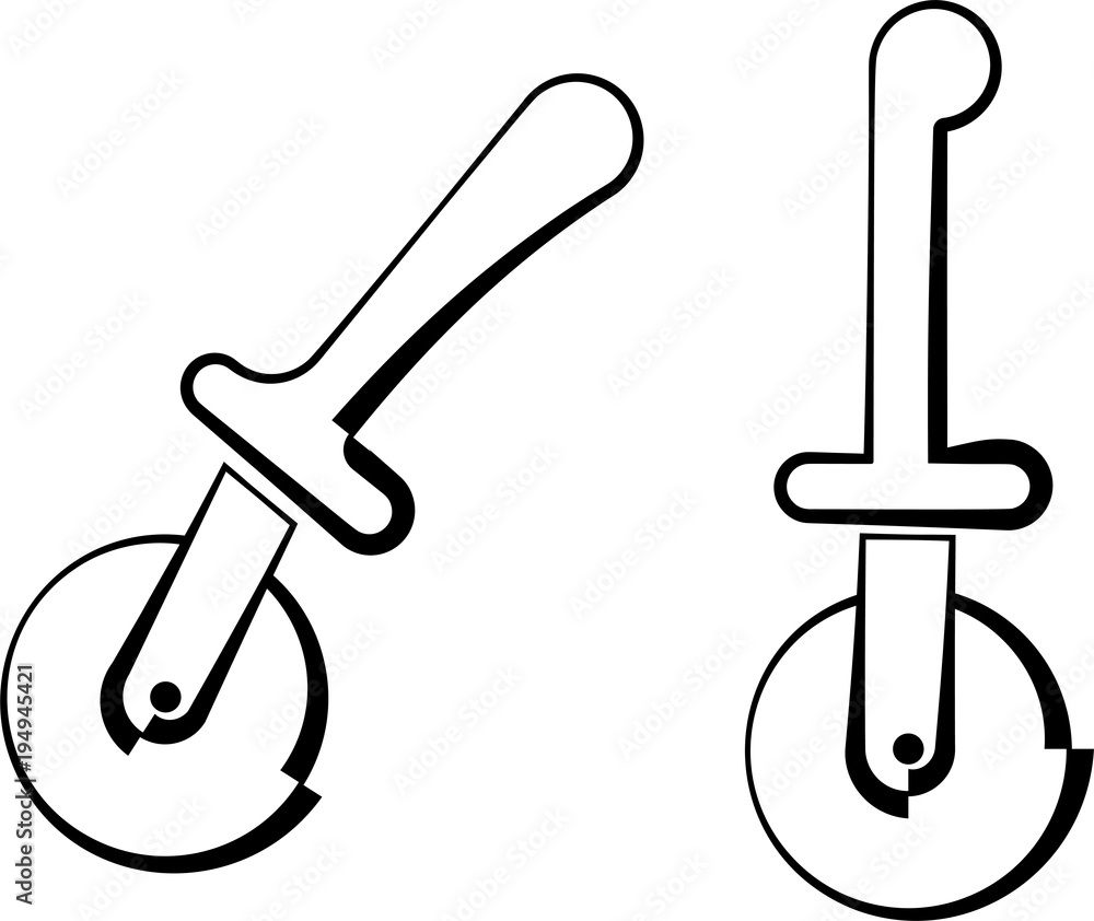 Pizza Cutter Icon, Pizza Slice Cutter Pizza Cutter Icon, Pizza Slice Cutter