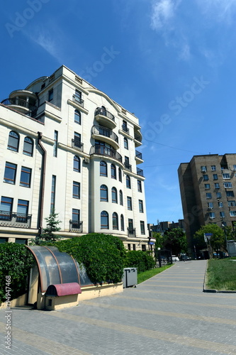 Elite apartment building in the 7th Rostov lane of Moscow. photo