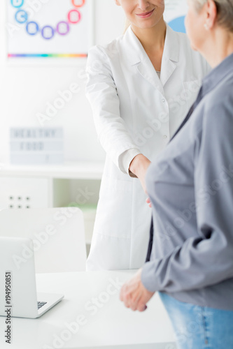 Doctor and patient before consultation