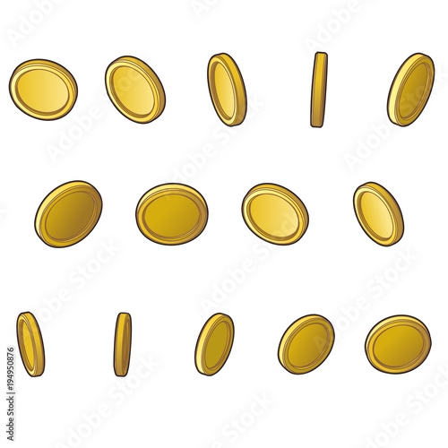 Coin Rotate Sprite Sheet