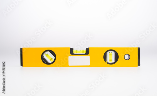 spirit level or level on a background. photo